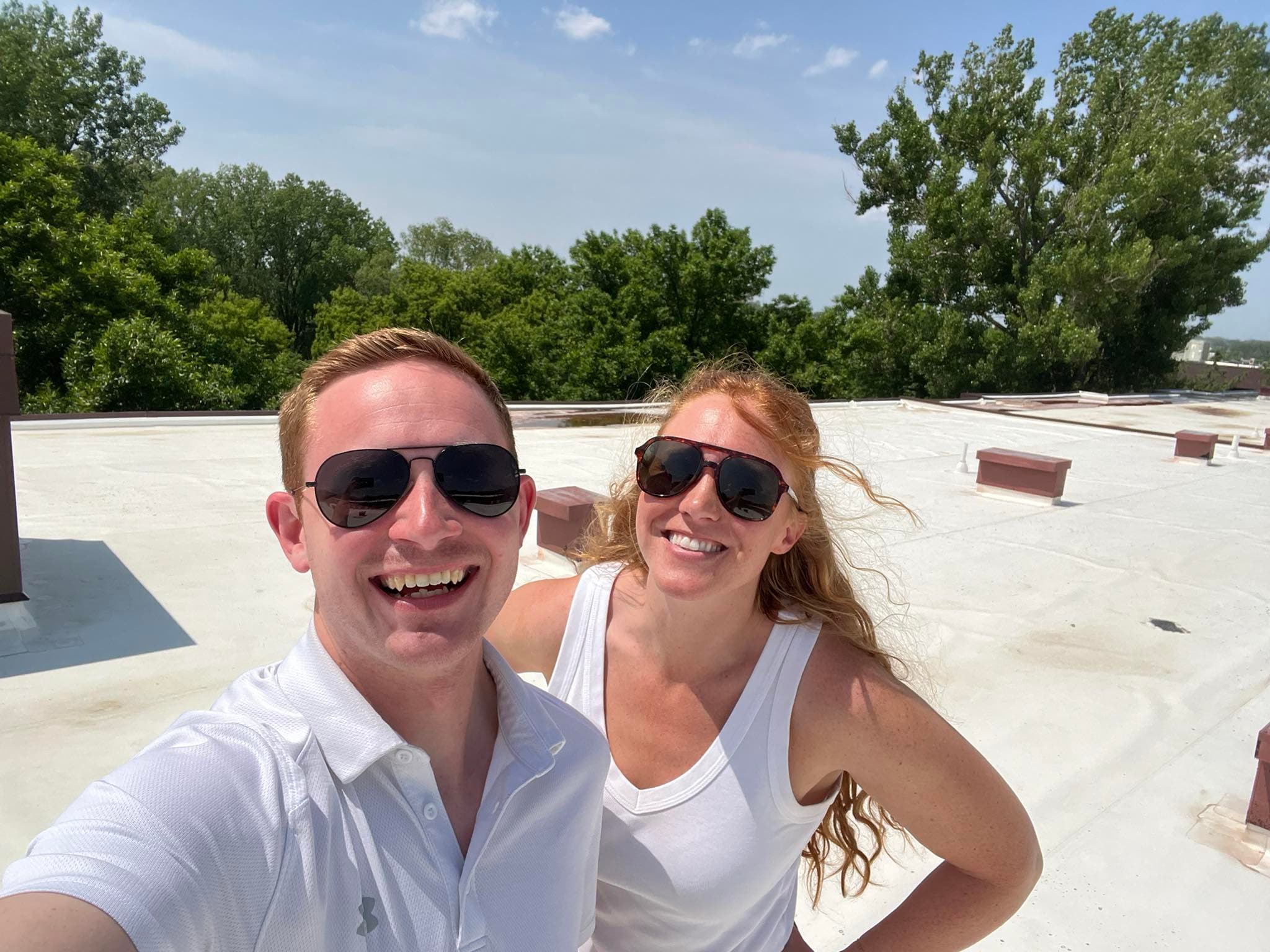 Clarion Claims team on commercial flat roof